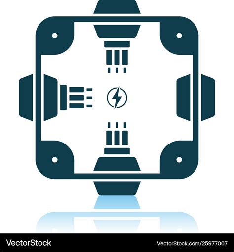 junction box graphic|Electrical junction box icon vector image .